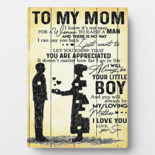Son to Mama Gift   Sondergeschenk für Familien Fotoplatte