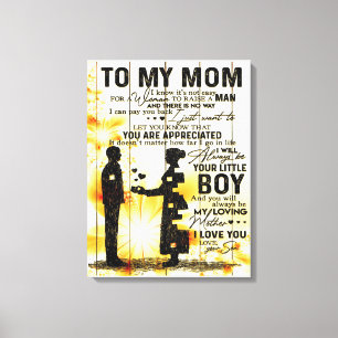 Son to my Mama Letter Neues Geschenk für Wohnges Leinwanddruck