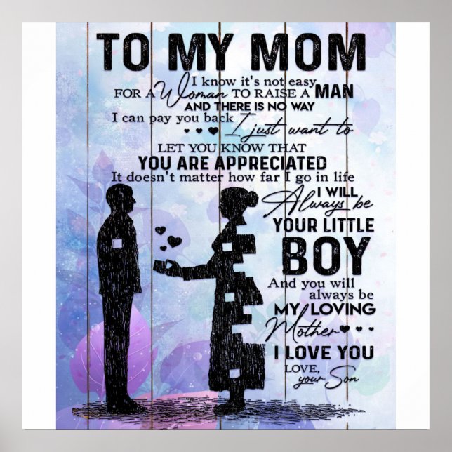 Son to My Mom Gift Lovely Holiday Gift Poster (Vorne)