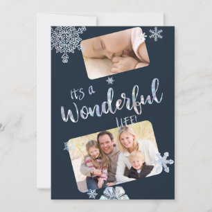 Son un carte photo merveilleux de Noël de la vie