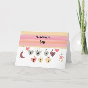 Son Valentine Liebe Herzlich Willkommen auf den Mo Karte