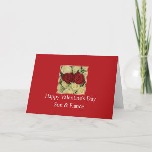 Son & Verlobte Happy Valentine's Day Rose Feiertagskarte