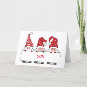 **SON** VON GNOMES FÜR DIE CHRISTMAS-KARTE KARTE