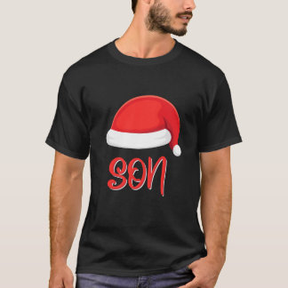 Son Weihnachtsmannmütze Matching Family Weihnachte T-Shirt