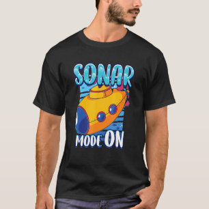 Sonar-Modus für den künftigen Biologen der U-Boot- T-Shirt