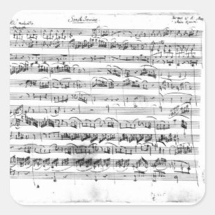 Sonate Premiere für Violine und Cembalo Quadratischer Aufkleber