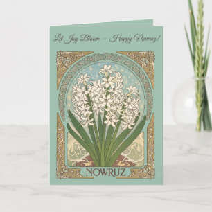 Sonbol des Frühling Nowruz Hyazinthen Festes Karte
