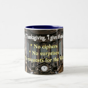 Sonder-Dankeschön-Tasse für Organisten Zweifarbige Tasse