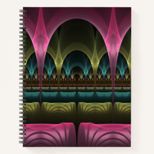 Sonder-Fantasie-Muster Abstrakter Bunter Fraktal Notizbuch