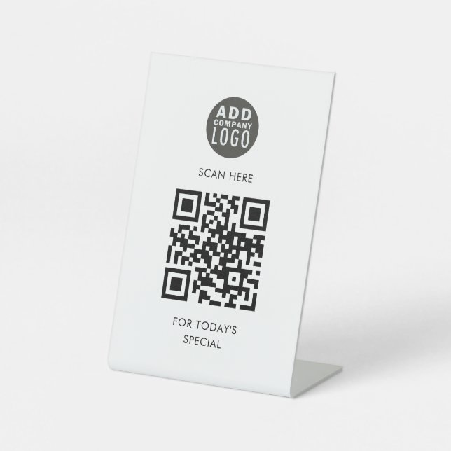 Sonderaktion für das Menü "Logo und QR-Code hinzuf Sockelschild (Vorderseite)