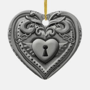 Sonderanfertigungen für die Silvery Heart Lock Keramikornament