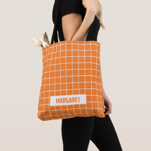 Sonderanfertigungen für orange und weiße Fliesen Tasche