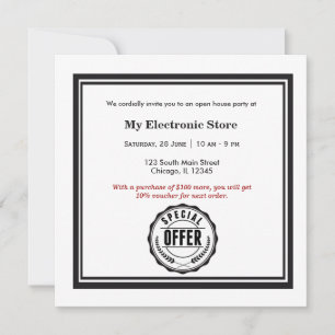 Sonderangebot Grand Opening Einladung