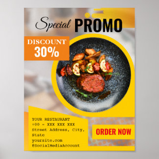 Sonderangebot Restaurant Ermäßigung Küche Poster
