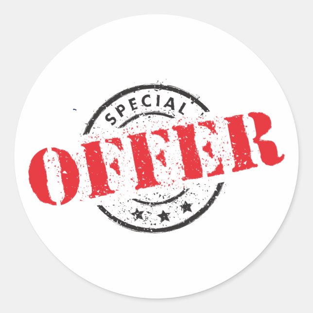 Sonderangebot Runder Aufkleber (Vorderseite)
