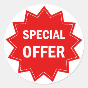 Sonderangebot Runder Aufkleber