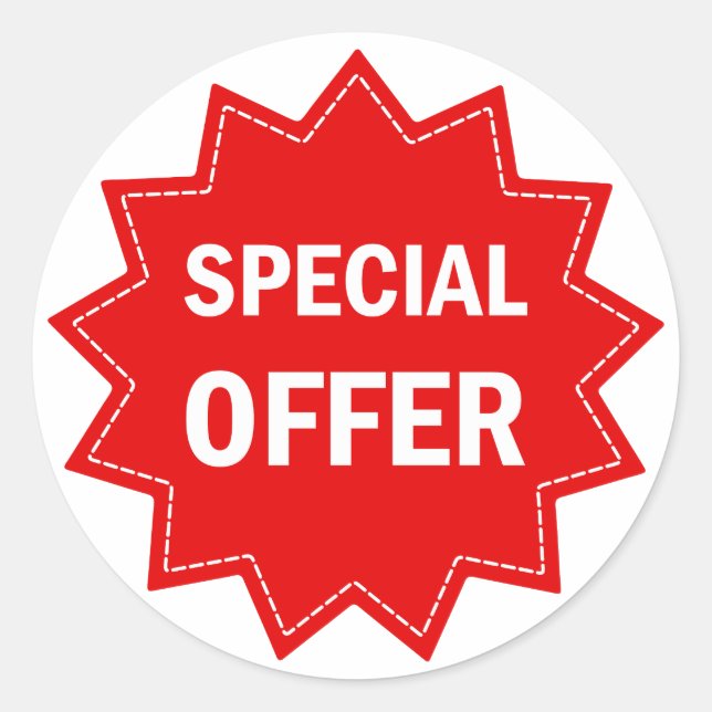 Sonderangebot Runder Aufkleber (Vorderseite)