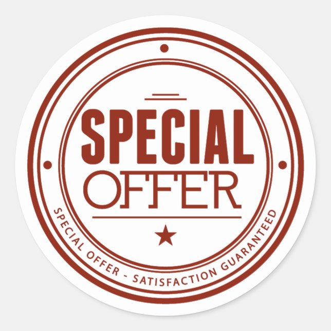 Sonderangebot Runder Aufkleber (Vorderseite)