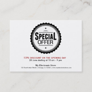 Sonderangebot Visitenkarte