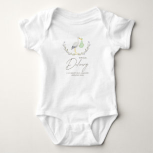 Sonderankündigung für Baby, Babydusche Baby Strampler