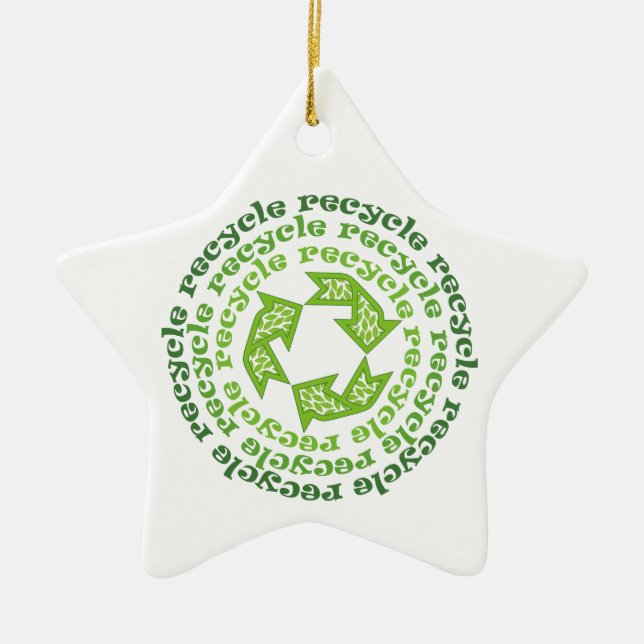 Sonderanstrich für gerecycelt Zeichen Keramikornament (Vorne)