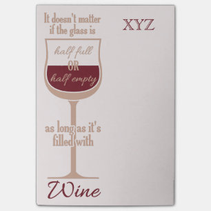 Sonderanweisungen für Rotwein Post-it Klebezettel