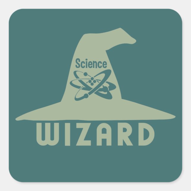 Sonderaufkleber des Science Wizard Quadratischer Aufkleber (Vorderseite)
