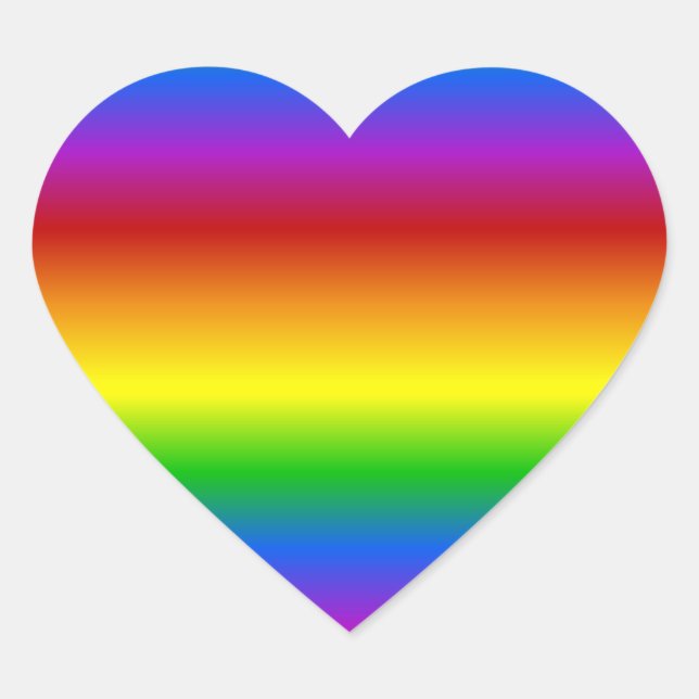 Sonderaufkleber für Regenbogenfarben Herz-Aufkleber (Vorderseite)