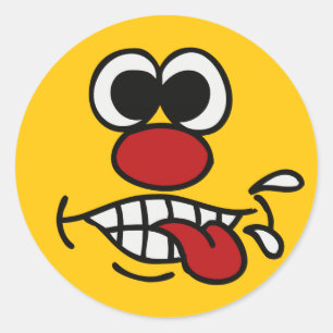 Sonderaufkleber mit der Funny Face Runder Aufkleber