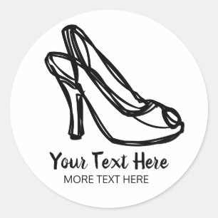 Sonderaufkleber mit zeichnend High-Heel-Damenschuh Runder Aufkleber