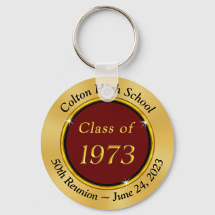 Sonderauftrag Crimson, Gold Black Class von 1973 Schlüsselanhänger