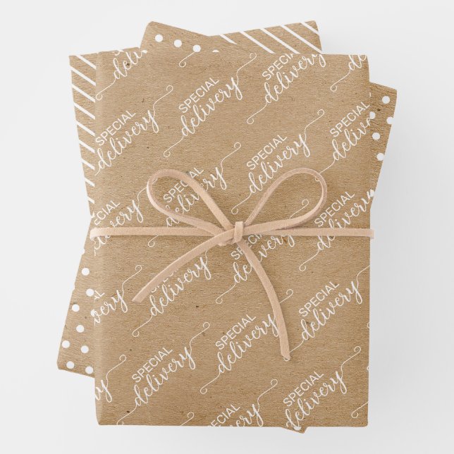 Sonderausgabe Word Art auf Imitate Kraft Geschenkpapier Set (Beispiel)