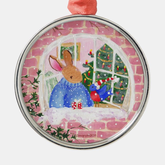 Sonderauslieferungsschmuck Silbernes Ornament (Vorne)