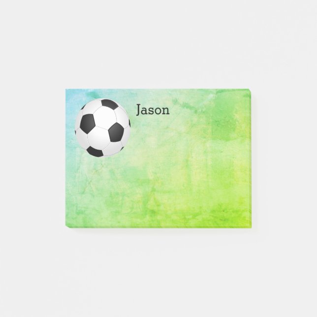 Sonderball Fußball-Post, die Sie zur Personalisier Post-it Klebezettel (Vorderseite)