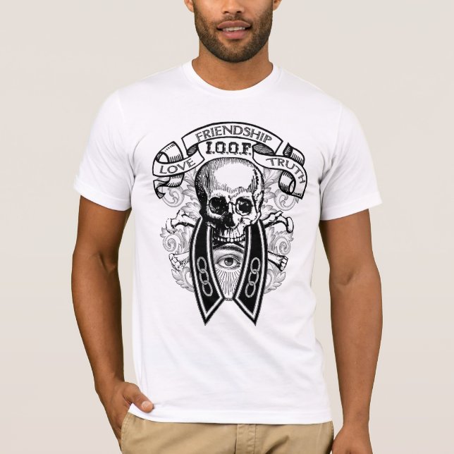 Sonderbare Gefährte-FLT Schädel und Kragen T-Shirt (Vorderseite)