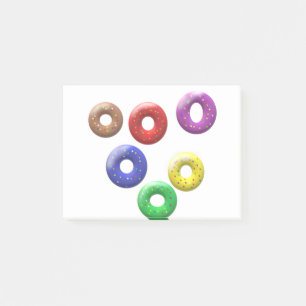 Sonderbare gepunktete Donut-Formen Post-it Klebezettel