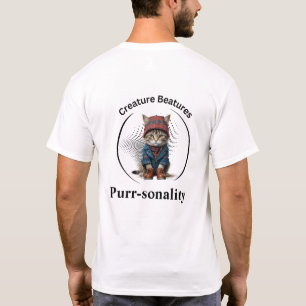 sonderbare Katze in schottischem Tartan Funny Sa T-Shirt