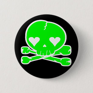 Sonderbare Schädel Goth Kawaii Art Button