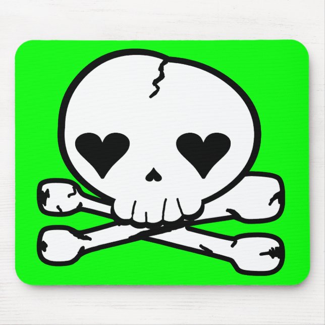 Sonderbare Schädel Goth Kawaii Art Mousepad (Vorne)