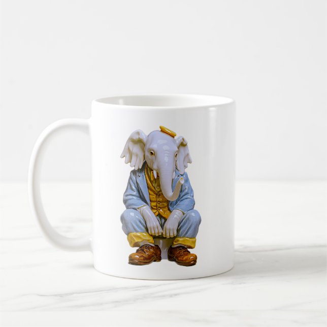 Sonderbarer Elefantenmann  Kaffeetasse (Links)