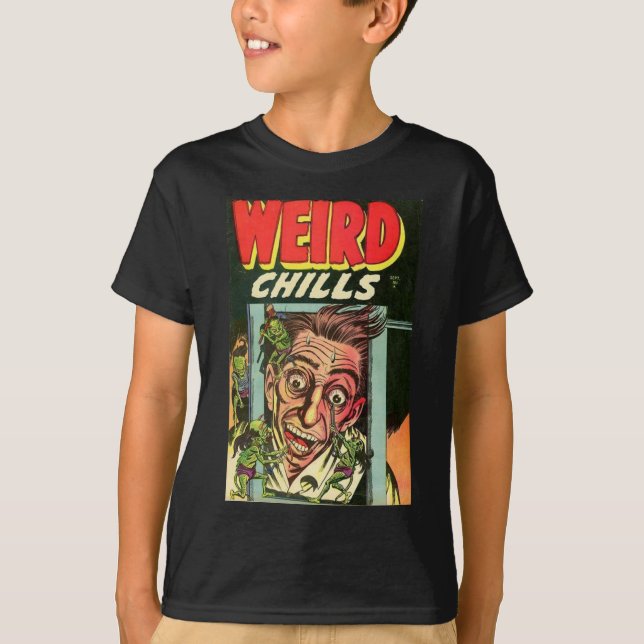 Sonderbares Schauer-Comicbuch T-Shirt (Vorderseite)