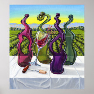 Sonderbares Wein-Plakat Poster