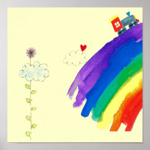 Sonderdruck für Regenbogenzüge Poster