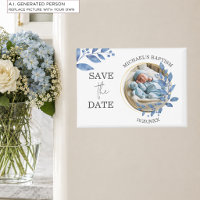 Sonderfoto Jungen-Taufe Save-the-Date