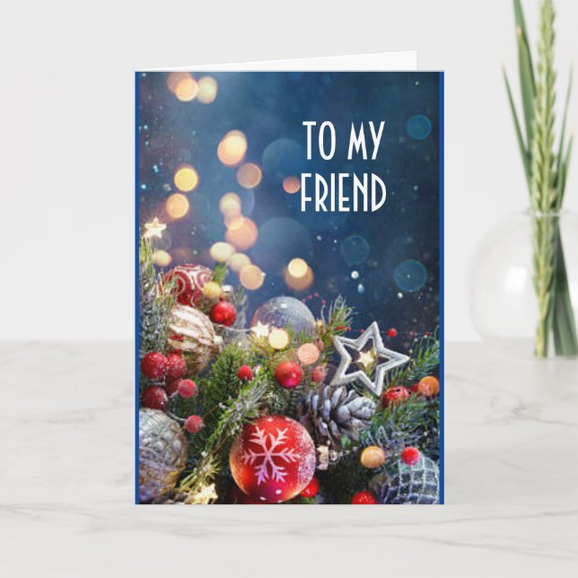 **SONDERFREUND** AUF DER CHRISTMAS-FERIENKARTE FEIERTAGSKARTE (Vorderseite)