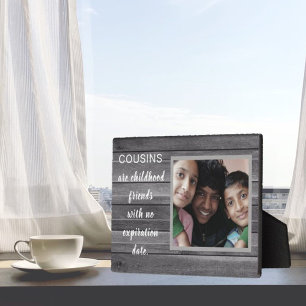 Sondergeschenk! Cousins-Fotoplakette Fotoplatte