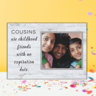 Sondergeschenk! Cousins-Fotoplakette Fotoplatte