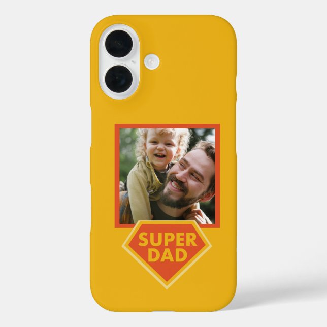 Sondergeschenk für Super-Vater-Foto iPhone 16 Hülle (Rückseite)