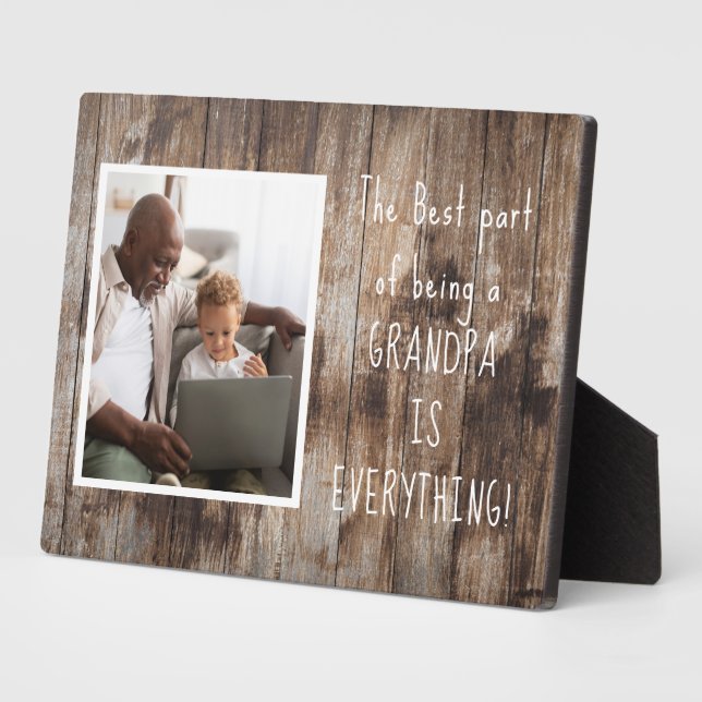 Sondergeschenk! Opa Foto Plaque mit Easel Fotoplatte (Seite)