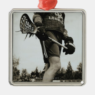 Sonderkommando des Lacrosse-Athleten Ornament Aus Metall